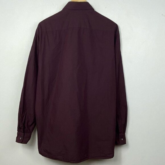 Hugo Boss Burgundy Wine Dress Shirt Purple‎ Size 41 or 16 Mens Button Up Maroon - Picture 10 of 10